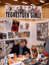 Tegnestuen Gimle med Frank Madsen ved tegnebordet.